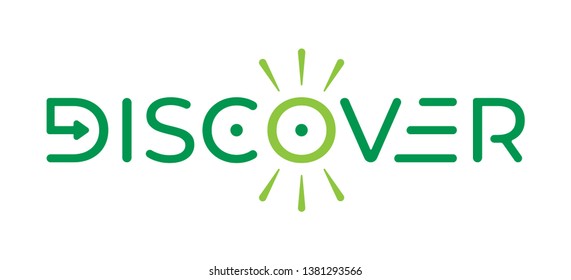 vector green discover logo concept