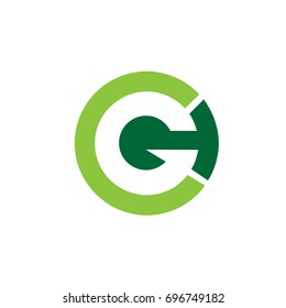 Vector Green Dual Letter G T Logo 