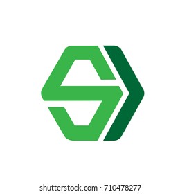 Vector Green Dual Letter S L Logo 