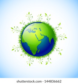 Vector green earth background