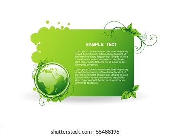 vector green earth background illustration