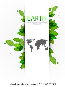 Vector green earth banner