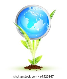 Vector green earth concept