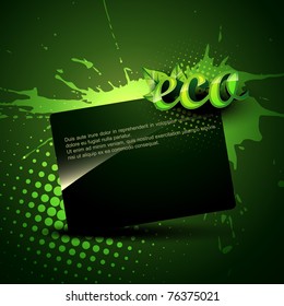 vector green eco background with space for your text