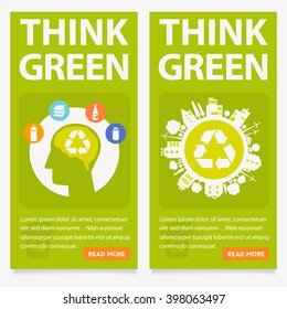 Vector Green Eco Banners