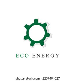 Vector green eco energy logo design