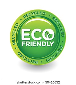 Vector Green Eco Friendly Label