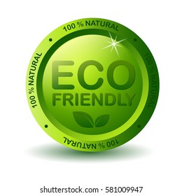 Vector Green Eco Friendly Label