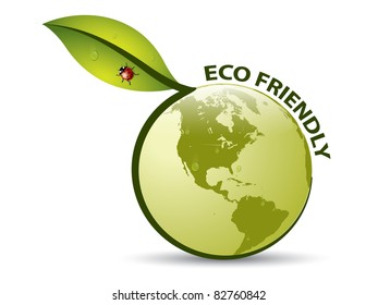 Vector Green ECO FRIENDLY Label