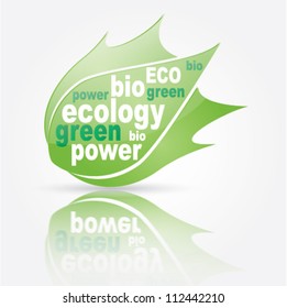 Vector green Ecological symbol