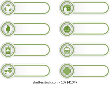 vector green ecology banners - Separate layers for easy editing