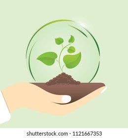 vector green ecology sign