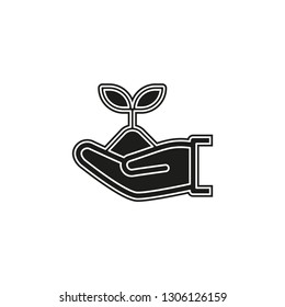 vector green ecology sign, green environment illustration symbol - eco icon