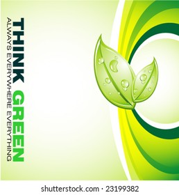 VECTOR Green Ecology style template for brochure or background