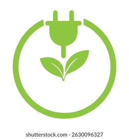 Vector de la electricidad verde
