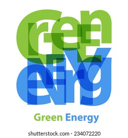 Vector Green Energy. Broken text