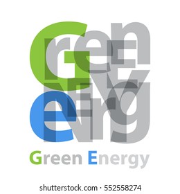 Vector Green Energy. Broken text