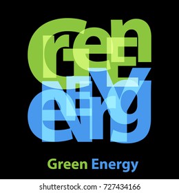 Vector Green Energy. Broken text