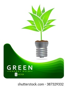 Vector Green Energy Bulb