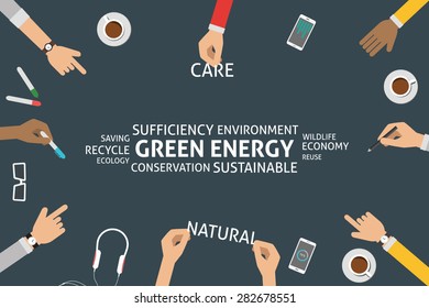 vector green energy concept,template