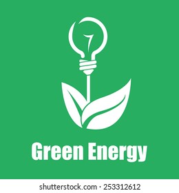 Vector green energy. Technologies of the future. Flat color eps10