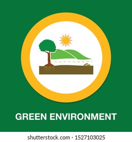 vector green environment concept. eco plant, green power - environmental abstract