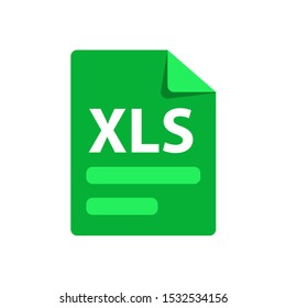 Vector green fie format icon. File format extensions icon. flat design style. 