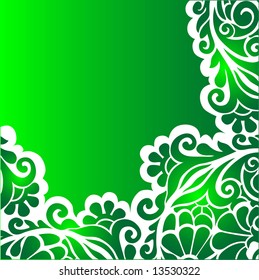 vector green floral background
