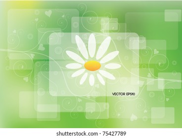 vector green flower background eps10