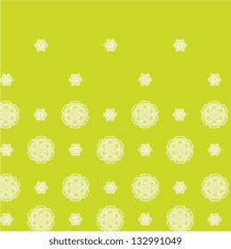 Vector green flower background. Floral seamless pattern.