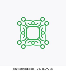 Logotipo Vector Green Flower Luxury