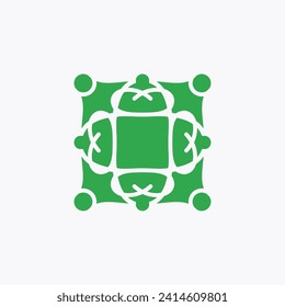 Logotipo Vector Green Flower Luxury
