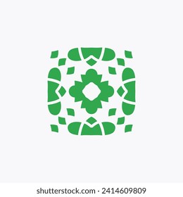 Vector Green Flower Luxury Logo