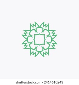 Logotipo Vector Green Flower Luxury