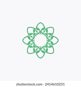 Vector Green Flower Luxury Logo