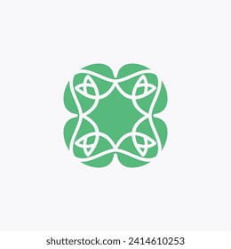 Logotipo Vector Green Flower Luxury