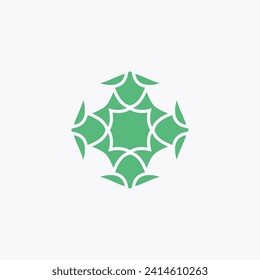 Logotipo Vector Green Flower Luxury