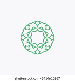 Logotipo Vector Green Flower Luxury