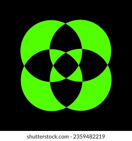 A vector green flower mandala.