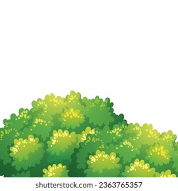 Elemento de paisaje de juego de bush de icono de follaje verde vector.