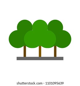 vector green forest illustration - vector tree, nature sign symbol - ecology icon
