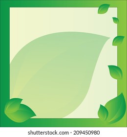 Vector green frame for design