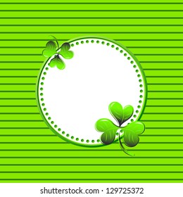 Vector green frame for St. Patrick's Day