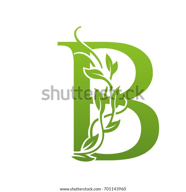 Vector Green Garden Letter B Logo Stock Vector Royalty Free