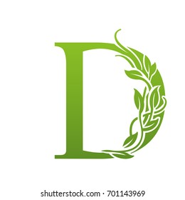 Vector Green Garden Letter D Logo