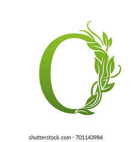 Vector Green Garden Letter O Logo