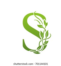 Vector Green Garden Letter S Logo