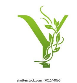 Vector Green Garden Letter Y Logo