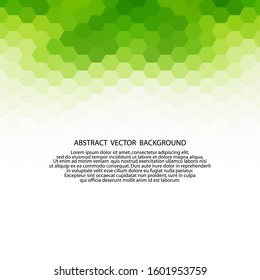 vector green geometric background.  hexagonal background 
