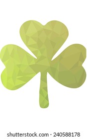 vector green geometric stylized clover leaf 